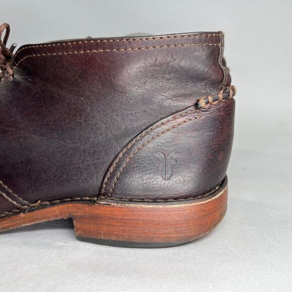 Frye Oliver Boots Men's Size 9D Brown Leather Lace Up Casual Chukka Boots - Picture 5 of 12